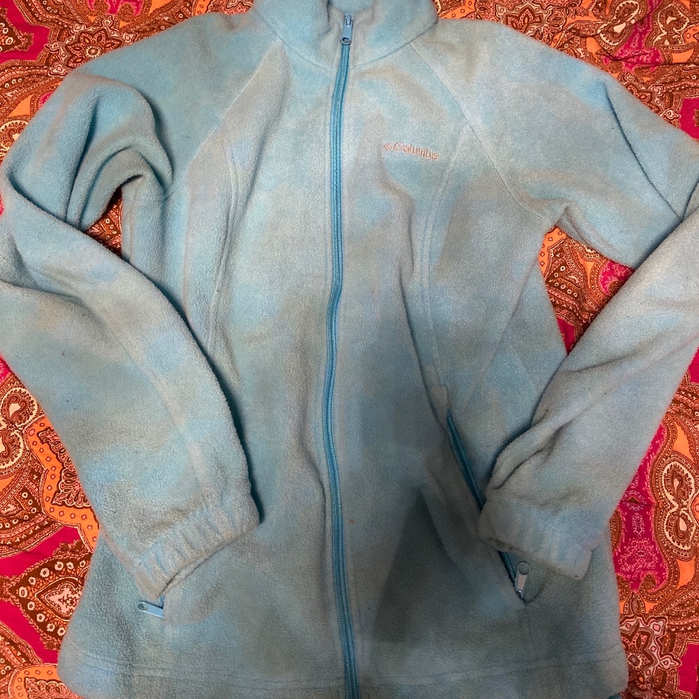 Baby blue north face jacket